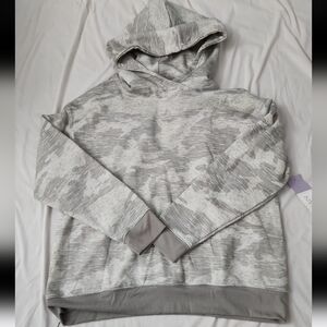 New just be Women's Plus Size gray Patterned hoodie #CD3